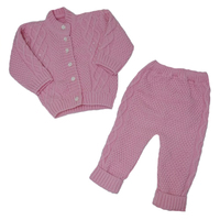 "МоёДитё" костюм плетёнка аванде из 2-х предметов "Одри" розовый "Лотос"