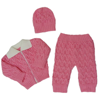 "МоёДитё" костюм двойной из 3-х предметов "Жанна" розовый "Лотос"