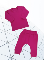 "МоёДитё" комплект из 2 предметов кофта + штаны из кашкорсе малиновый КП189
