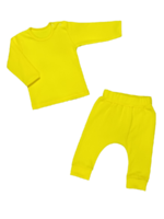 "МоёДитё" комплект из 2 предметов кофта + штаны из кашкорсе жёлтый КП189