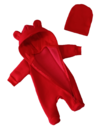"МоёДитё" комплект: комбинезон + шапочка КС161 красный "Магнолия"